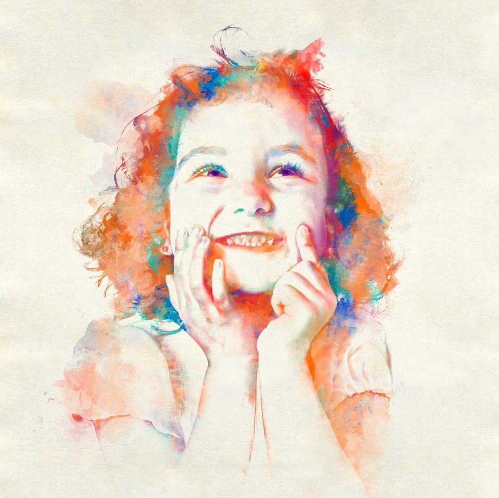 1001x1000 Watercolor Kids Portraits, Gifts For Children Indiecolors Photo - Children Watercolor