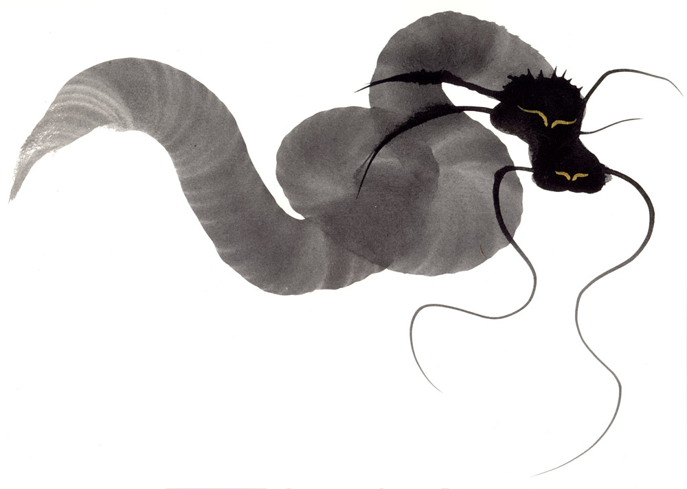 1000x713 Watercolor Chinese Dragon J. Kelso Art - Chinese Dragon Watercolor