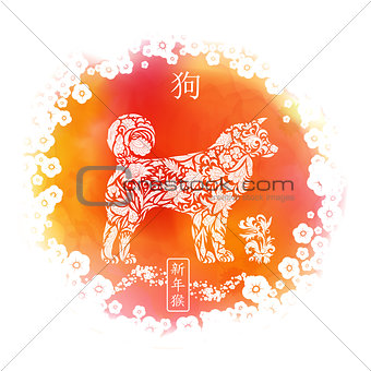 340x340 Image 7382280 Chinese New Year Festive Vector Card Design With - Chinese New Year Watercolor