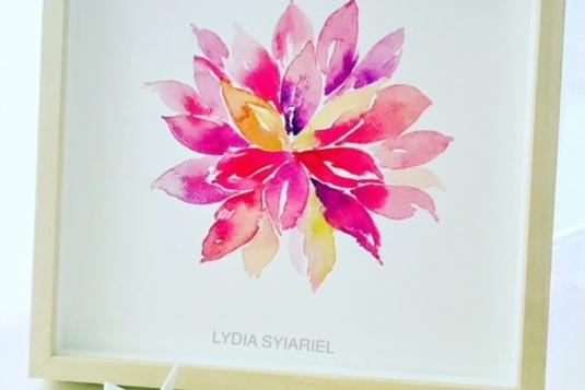 535x357 Chinese New Year Floral Watercolour And Brush Calligraphy (2 In 1 - Chinese New Year Watercolor