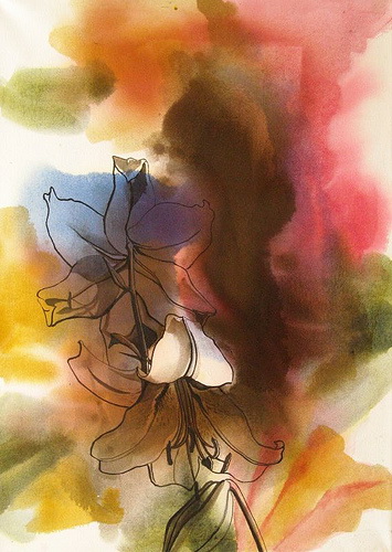 355x500 Chinese Watercolor Painting - Chinese Watercolor