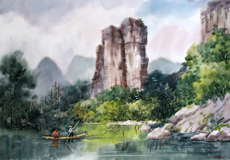 800x557 Original Painting Beautiful Chinese Artists Artwork Realistic - Chinese Watercolor