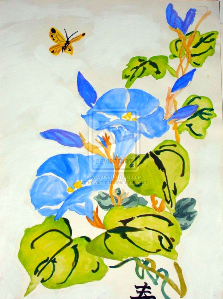746x997 Chinese Watercolor Flowers By On - Chinese Watercolor Flowers