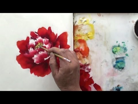 480x360 Preview Watercolor Chinese Painting Spontaneous Style With Lian - Chinese Watercolor Flowers