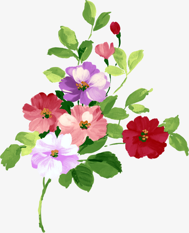 650x801 Watercolor Flowers, Watercolor Clipart, Chinese Style, Flowers Png - Chinese Watercolor Flowers
