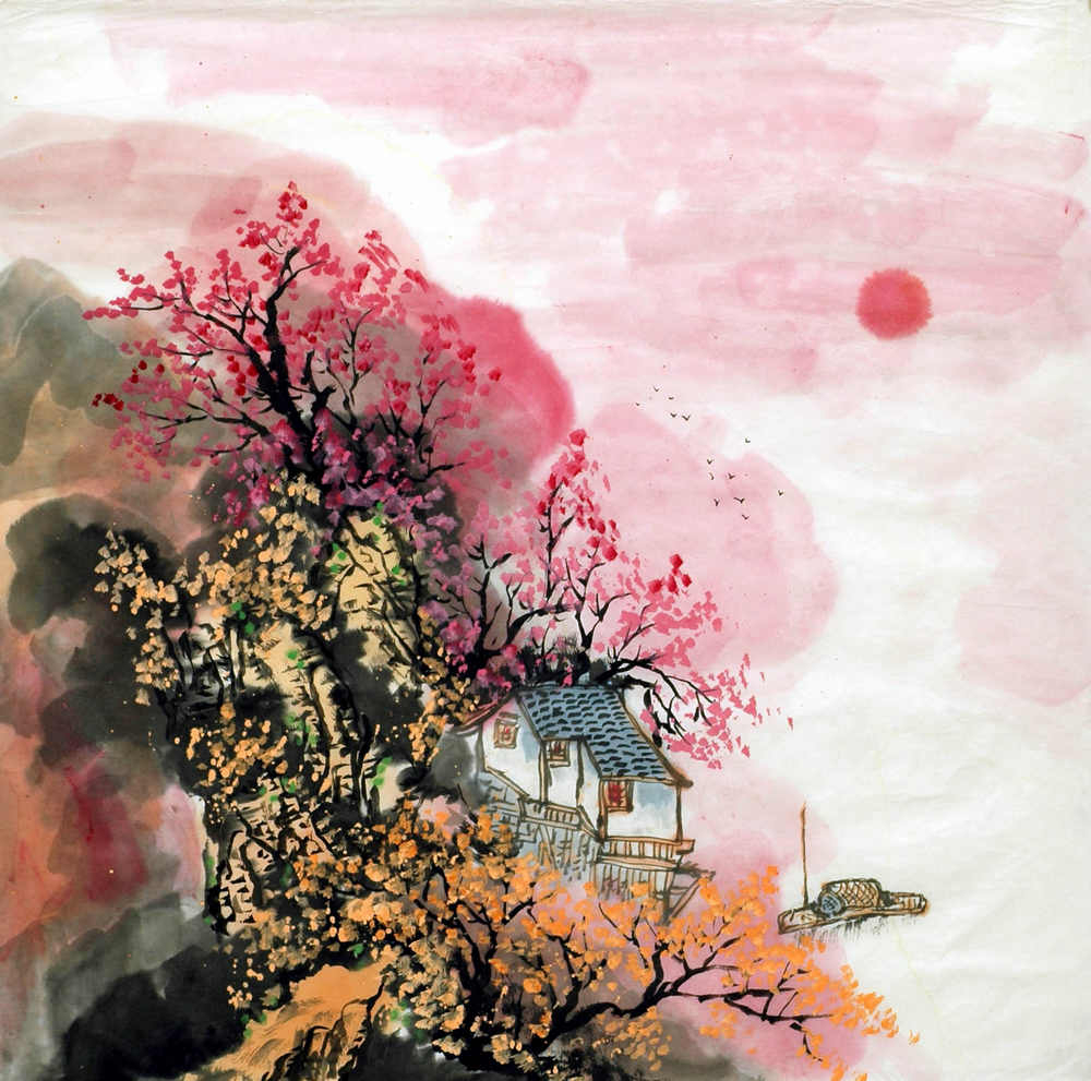 Chinese Watercolor Landscape Paintings at PaintingValley.com | Explore ...