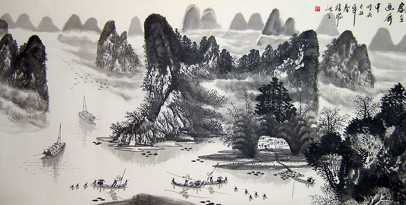 800x404 Chinese And Western Landscape Painting Just Another Wordpress - Chinese Watercolor Landscape Paintings