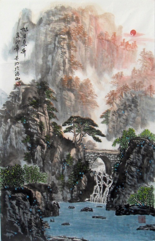 Chinese Watercolor Landscape Paintings at PaintingValley.com | Explore ...