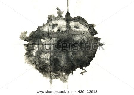 450x320 Abstract Black Ink Stain. Chinese Ink Background On Watercolor - Chinese Watercolor Paper