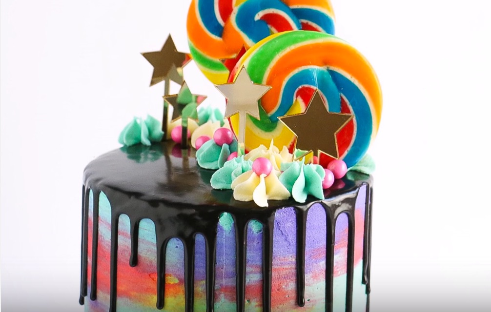 1006x640 How To Make Watercolor Drip Chocolate Cake - Chocolate Cake Watercolor
