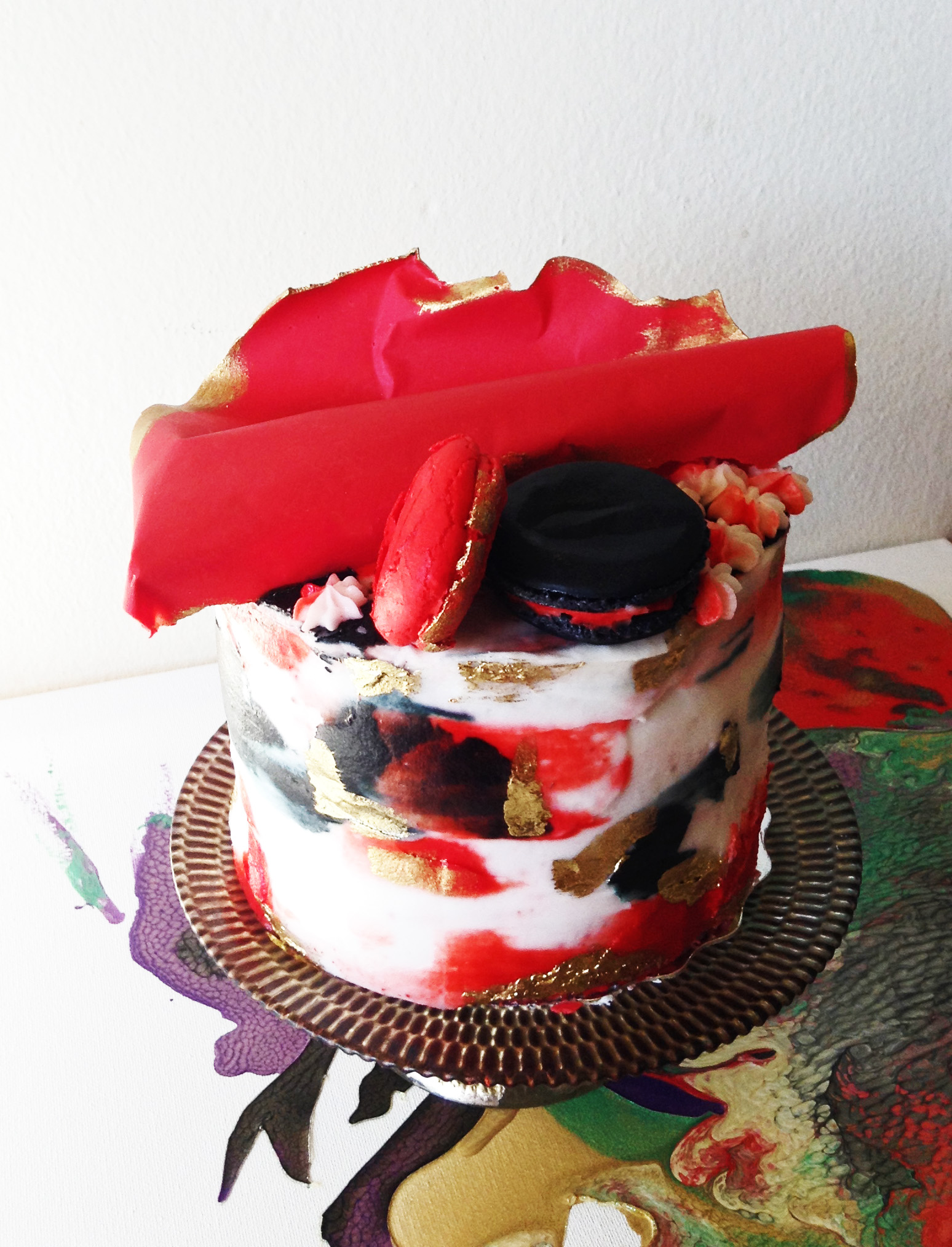 1548x2028 Watercolor Textured Cake With Chocolate Sail Say It With Cake - Chocolate Cake Watercolor