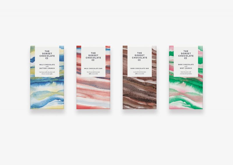 800x566 Watercolor Chocolate Packaging Design For Dorset Chocolate - Chocolate Watercolor