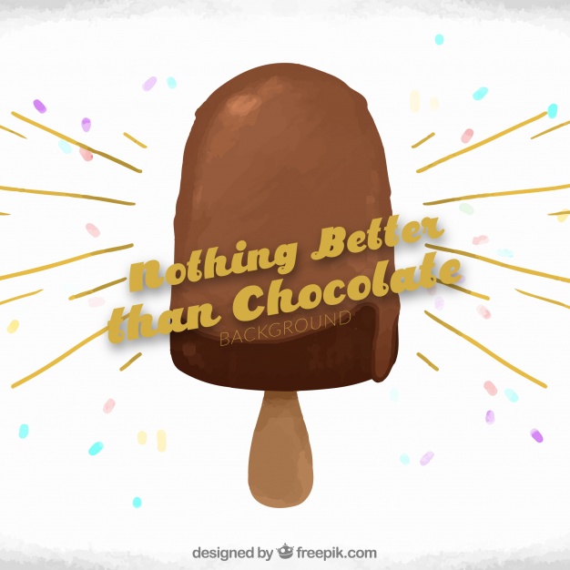 626x626 Watercolor Chocolate Ice Cream Background Vector Free Download - Chocolate Watercolor