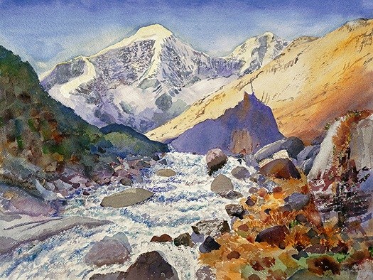 525x394 Christian Wharton, A Painter Following The Flow Of Meditation - Christian Watercolor Paintings