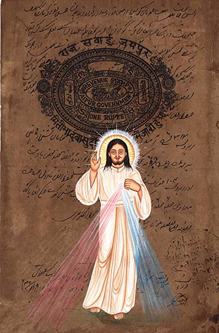 446x679 Christian Jesus Christ Art Rare Handmade Watercolor - Christian Watercolor Paintings