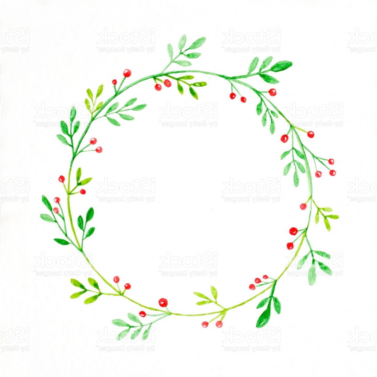 1228x1228 Vector Holiday Wreath Shopatcloth - Christmas Garland Watercolor
