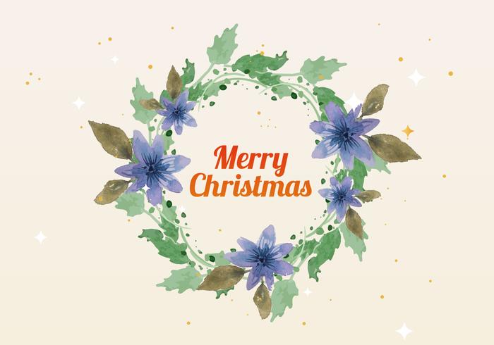 700x490 Christmas Wreath Free Vector Art - Christmas Garland Watercolor