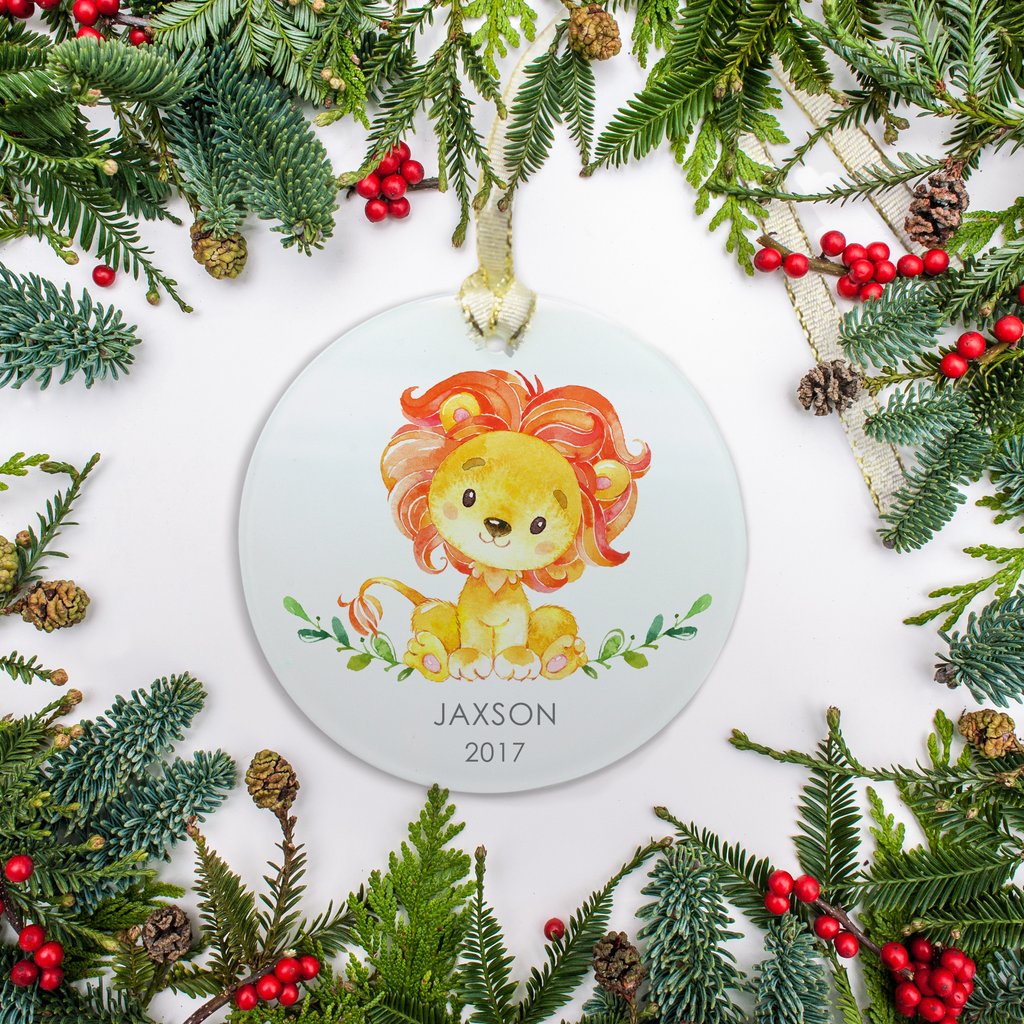 1024x1024 Watercolor Lion Christmas Ornament Pipsy - Christmas Ornament Watercolor