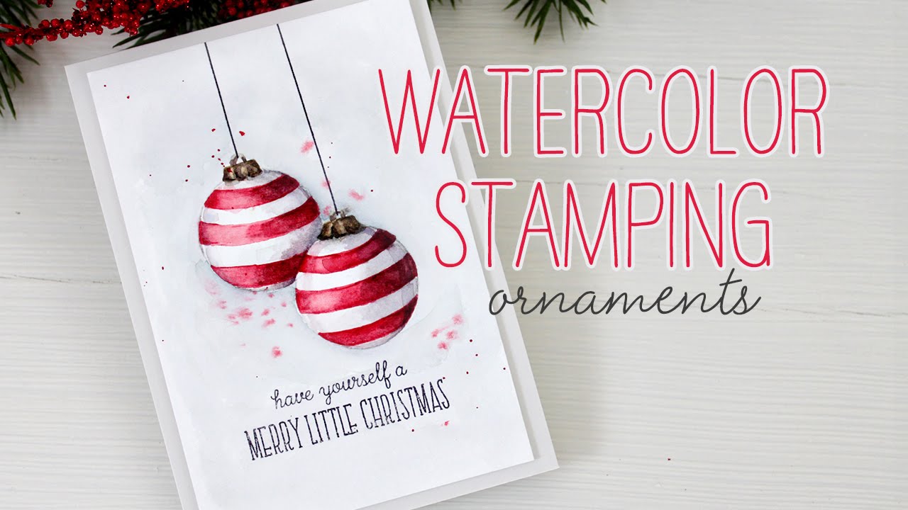 1280x720 Watercolor Stamping Christmas Ornaments - Christmas Ornament Watercolor
