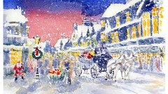 240x135 Watercolor Painting Nostalgic Christmas Scene How To Paint. Udemy - Christmas Scene Watercolor