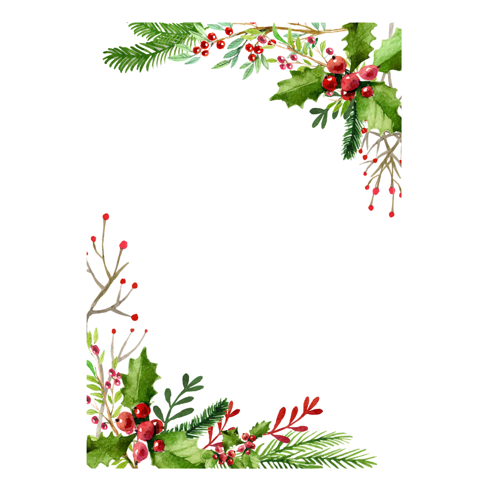 1000x1000 Christmas Card Greeting Card Gift - Christmas Watercolor Art