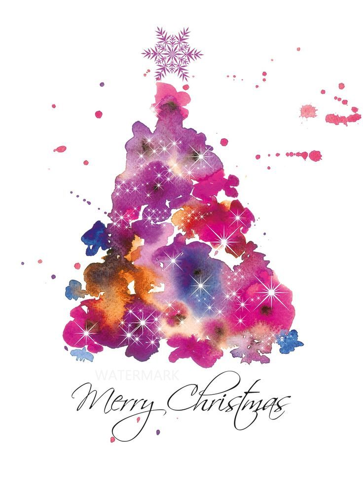 736x1015 Pin By Judy Dominick On Art Ideas Watercolor - Christmas Watercolor Images