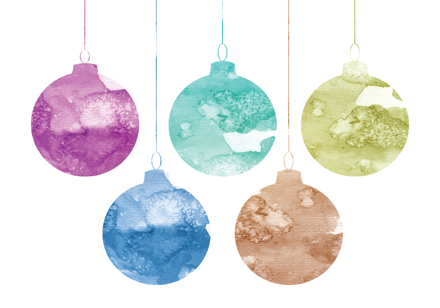 1400x980 Christmas Watercolor Free Vector Art - Christmas Watercolor Images