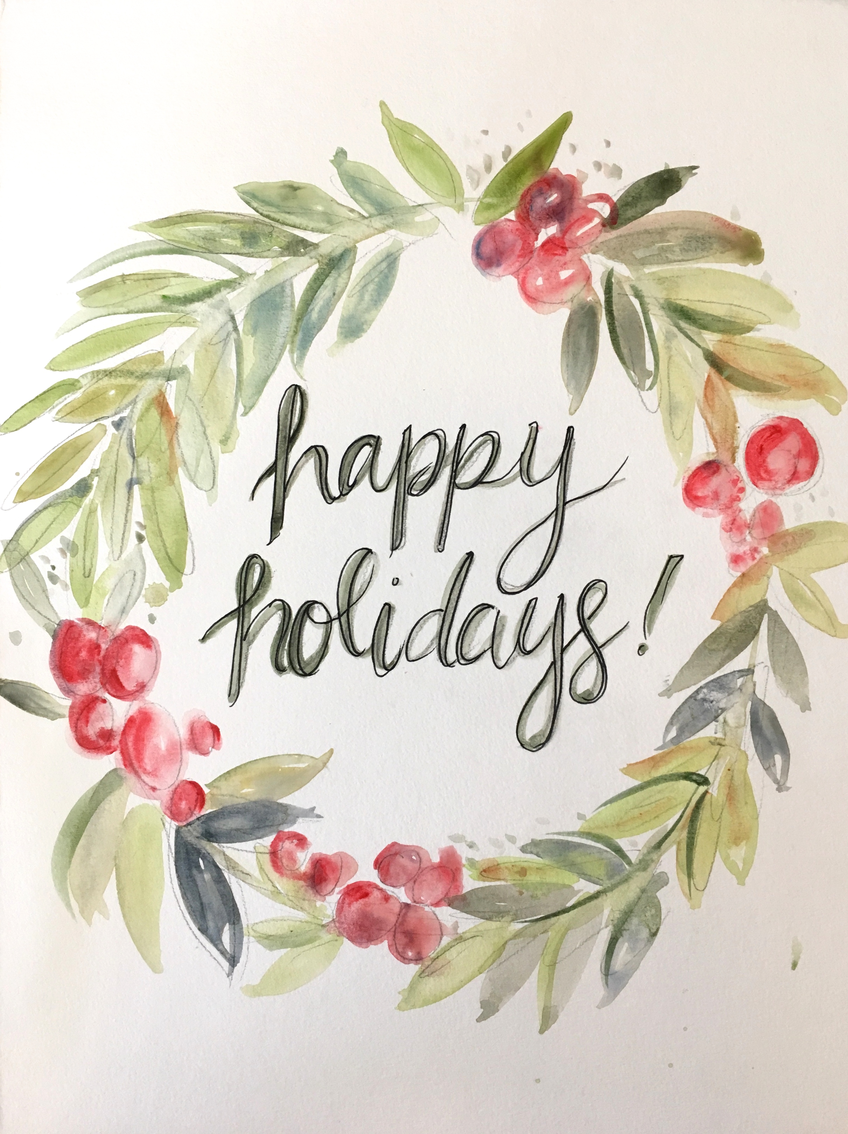 2908x3888 Holiday Wreath Watercolor Workshop With Adriana Lemus The Station - Christmas Wreath Watercolor