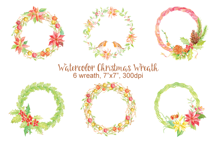 864x576 Watercolor Christmas Wreath By Cornercroft - Christmas Wreath Watercolor