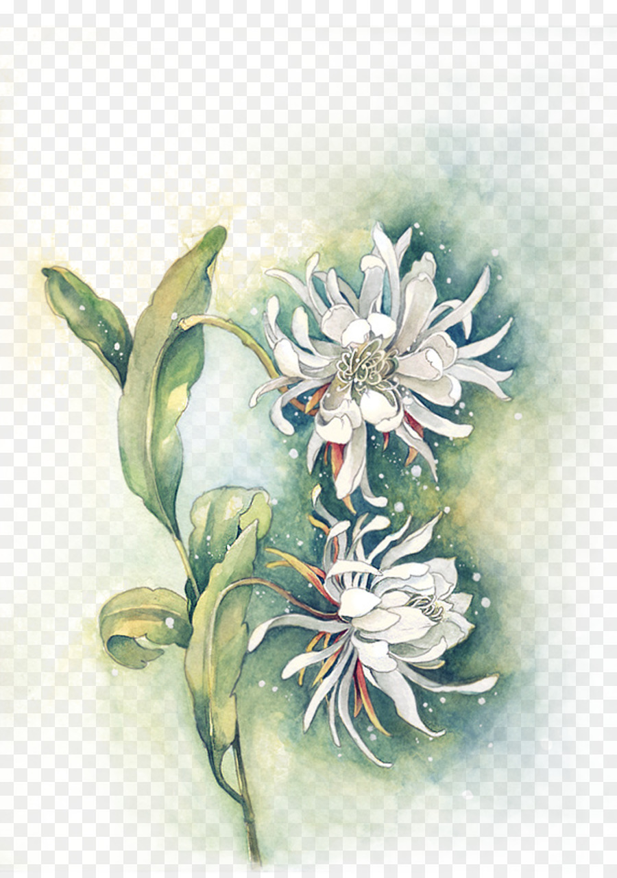 900x1280 Watercolor Painting Ink Wash Painting Photography Texture - Chrysanthemum Watercolor
