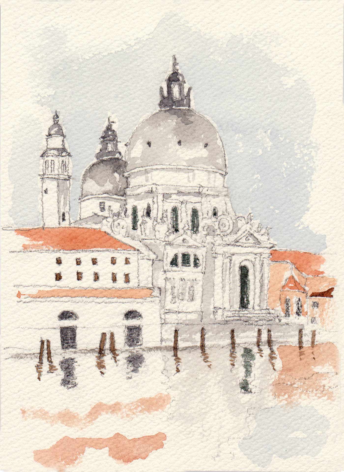 1400x1921 Salute Church Watercolor - Church Watercolor