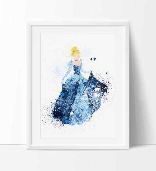 547x600 Cinderella, Disney Princess Art,watercolor Painting, Watercolor - Cinderella Watercolor