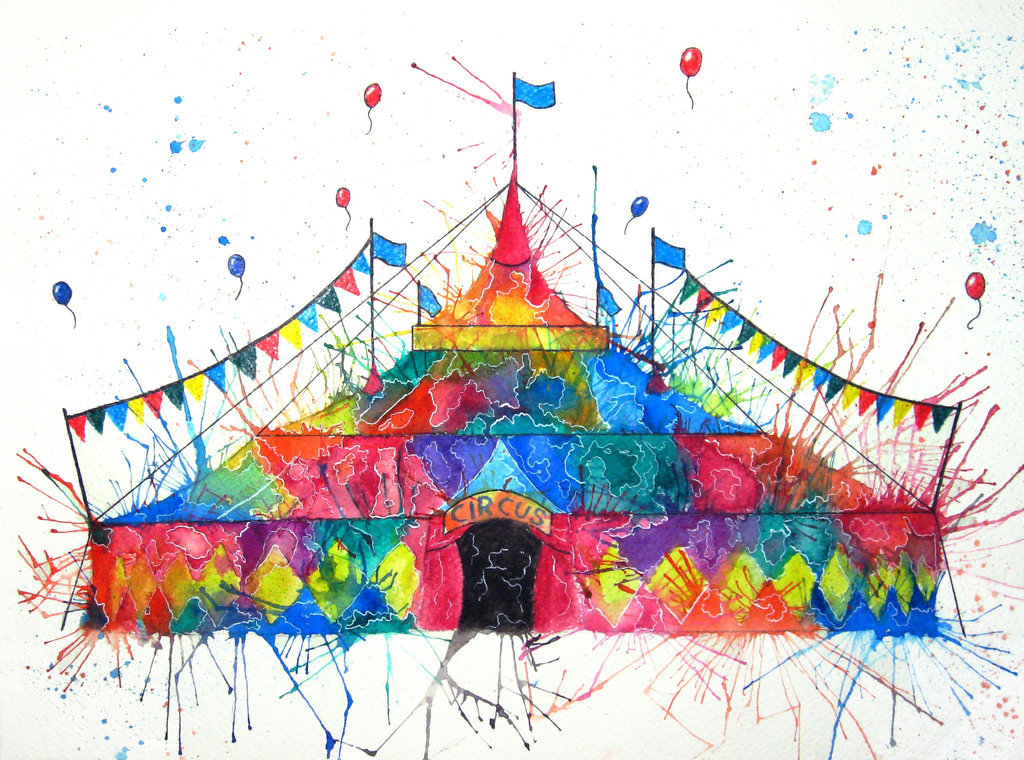 1024x760 Circus By Molotovgtm - Circus Watercolor
