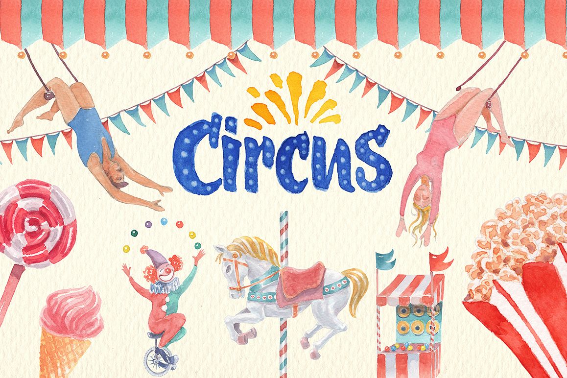 Circus fun. Цирк акварель. Цирк иллюстрации акварель. Цирк рисунок акварелью. Цирк фон.