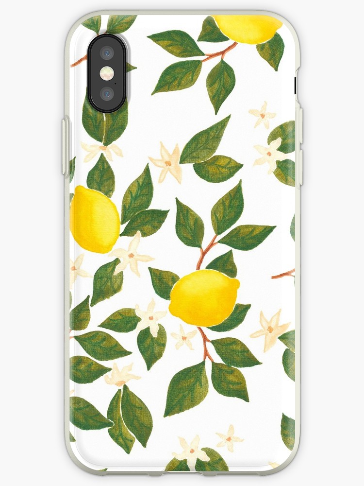 750x1000 Lemon Citrus Watercolor Green Yellow Palette Iphone Cases - Citrus Watercolor