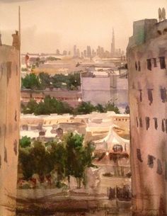 236x305 Dubai, Classic Watercolor Painting Amazing Watercolor World By - Classic Watercolor