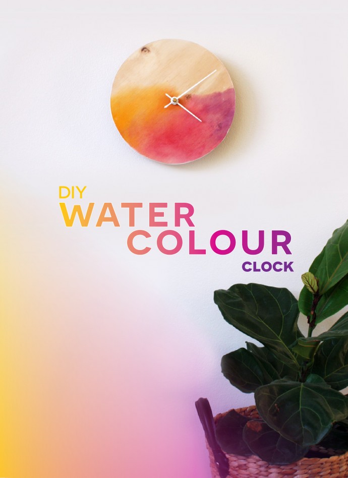690x948 Diy Watercolour Clock - Clock Watercolor