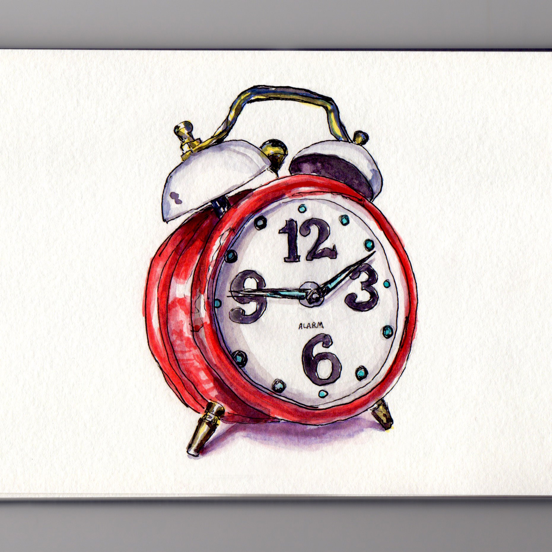 1861x1861 ~ Day 24 - Clock Watercolor