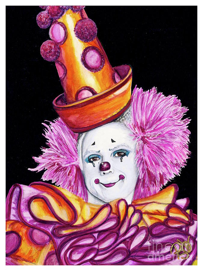 675x900 Watercolor Clown - Clown Watercolor