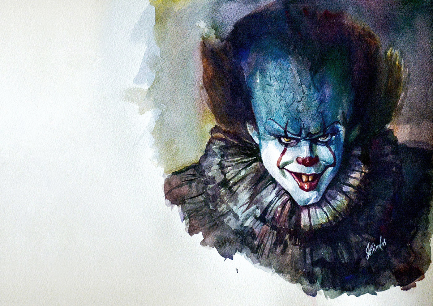 1400x990 Artstation - Clown Watercolor