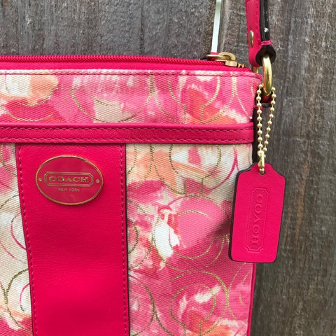 480x480 Coach Cross Body Pink Watercolor Purse With A C - Coach Watercolor Purse