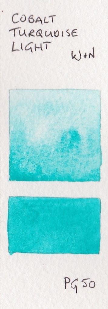 356x1013 Turquoise Watercolour Swatches - Cobalt Turquoise Watercolor