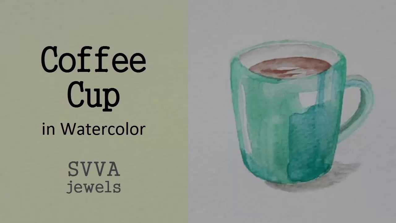 1280x720 Painting Coffee Cup In Watercolor No Pre Drawing - Coffee Cup Watercolor