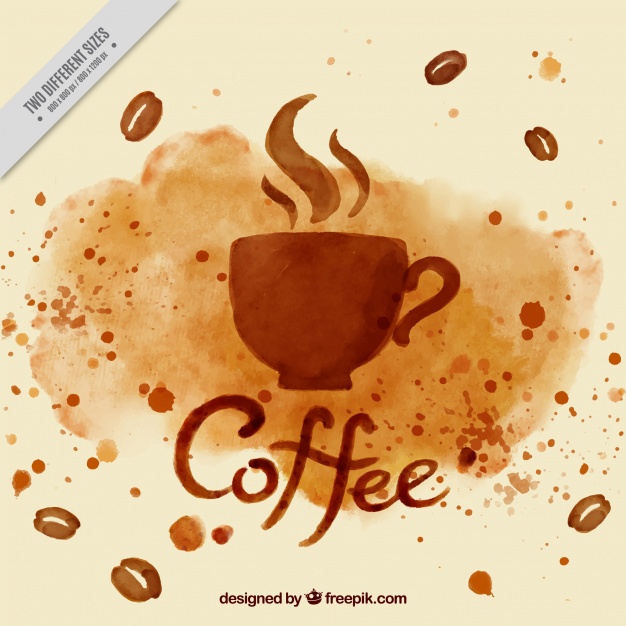 626x626 Watercolor Coffee Cup Background Vector Free Download - Coffee Cup Watercolor