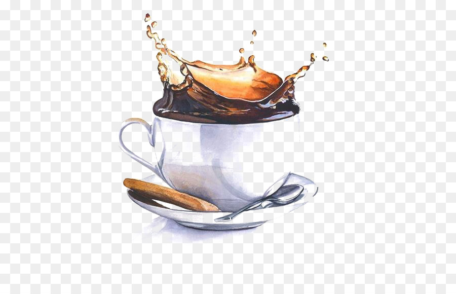 900x580 Watercolor Painting Drawing Art Illustration - Coffee Cup Watercolor