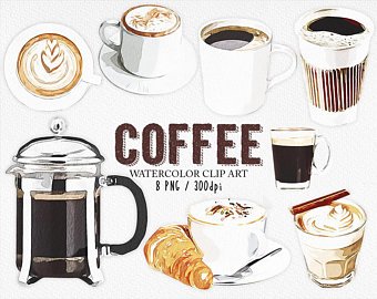 340x270 Coffee Watercolor Etsy - Coffee Watercolor