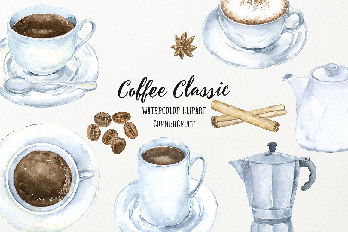 1158x772 Watercolor Coffee Classic - Coffee Watercolor
