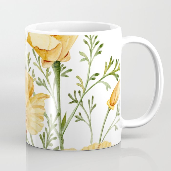 700x700 California Poppies - Coffee Watercolor