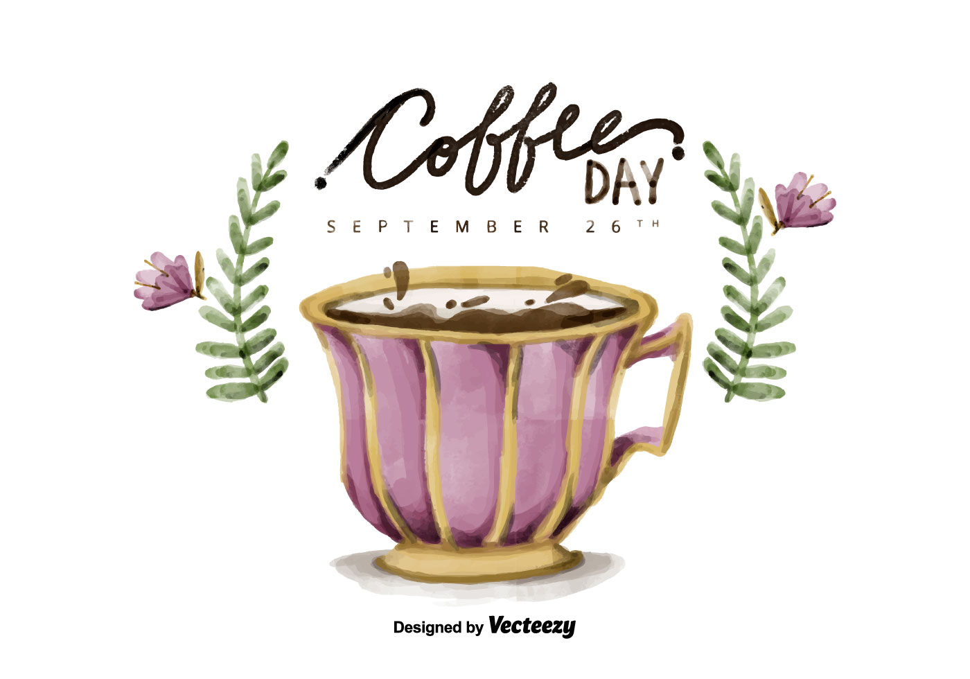 1400x980 Watercolor Coffee Free Vector Art - Coffee Watercolor