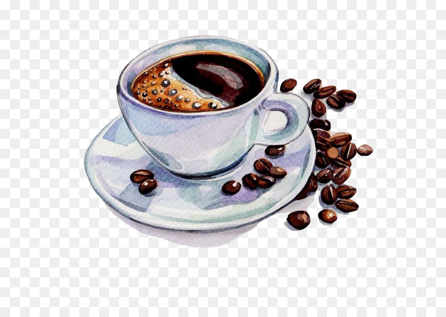 900x640 Coffee Tea Cafe Watercolor Painting Drawing - Coffee Watercolor Painting